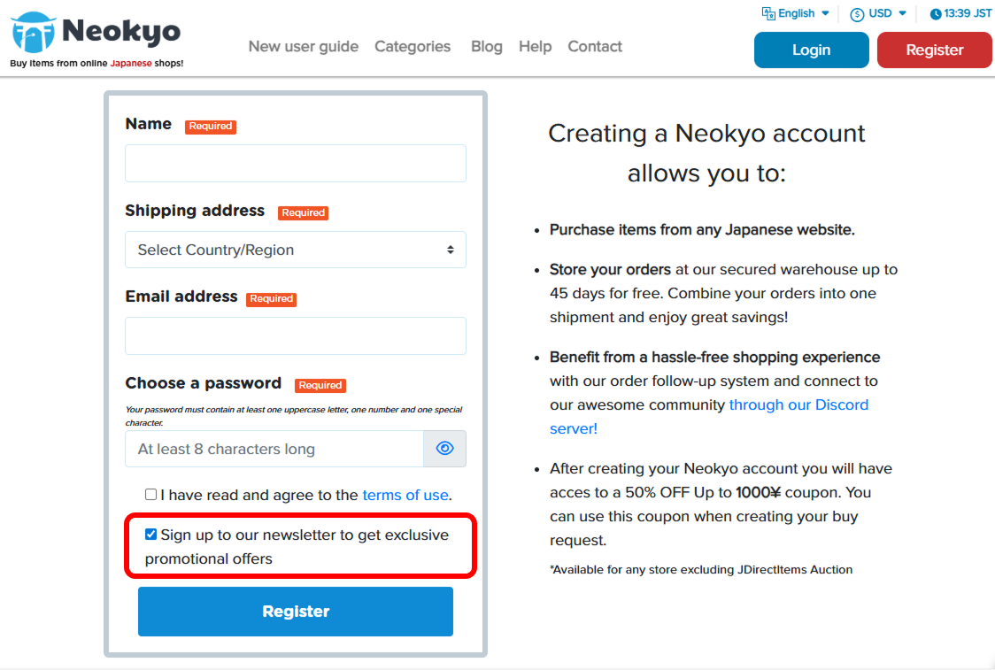 Newsletter Registration